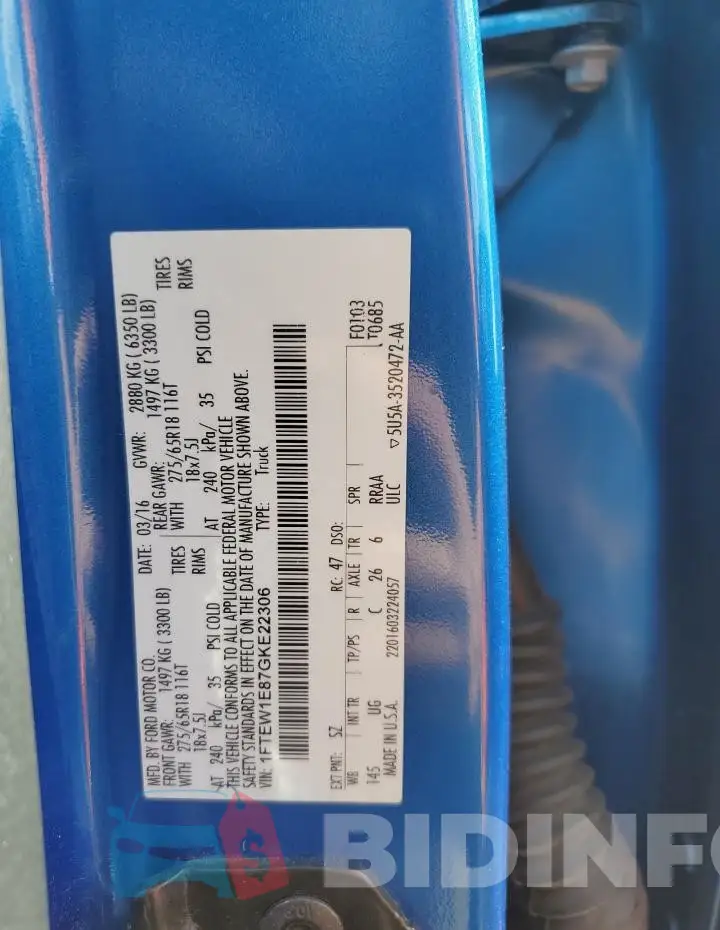 1FTEW1E87GKE22306 Photo# 12