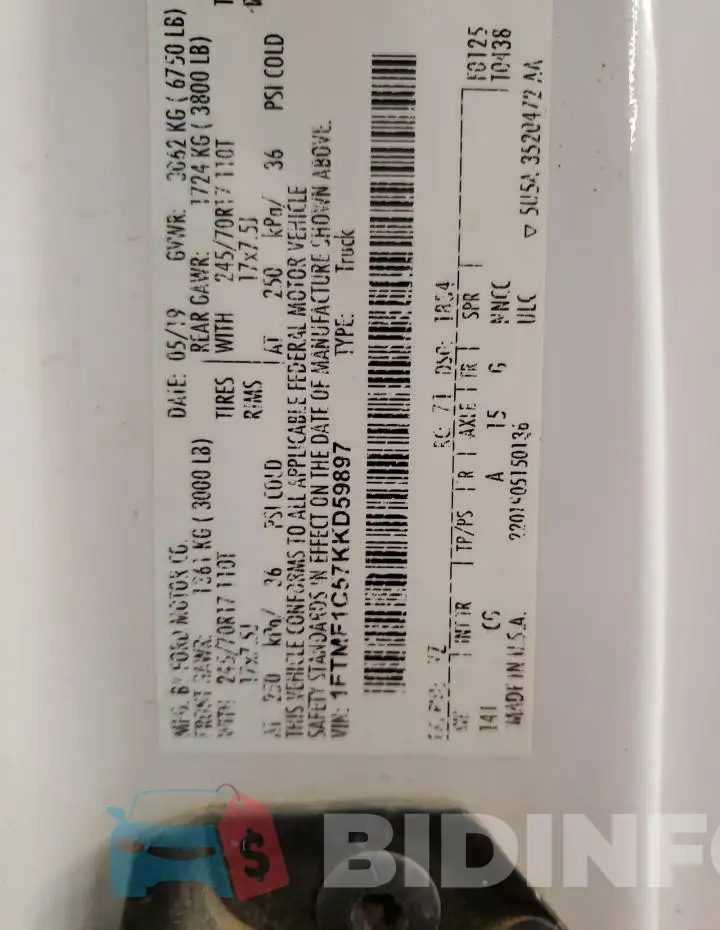 1FTMF1C57KKD59897 Photo# 12