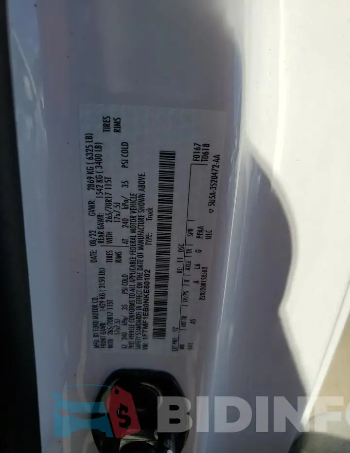 1FTMF1EB0NKE80102 Photo# 12
