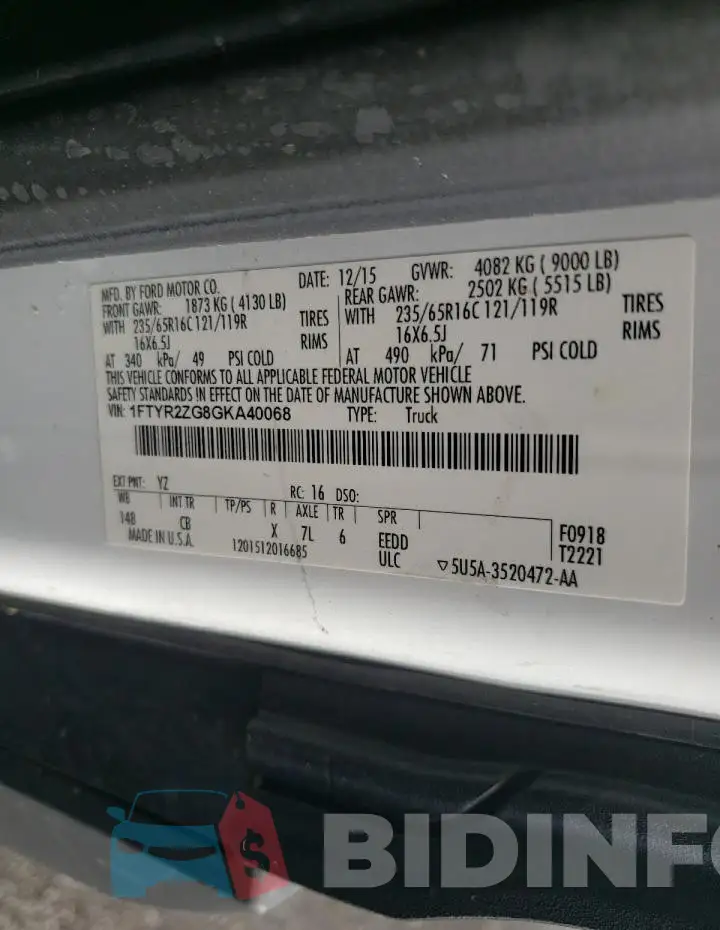 1FTYR2ZG8GKA40068 Photo# 13
