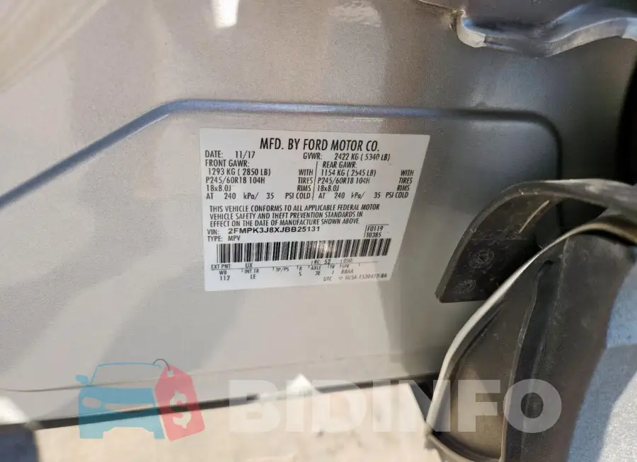 2FMPK3J8XJBB25131 Photo# 13