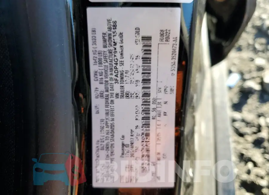 3FADP4GX9KM135488 Photo# 12