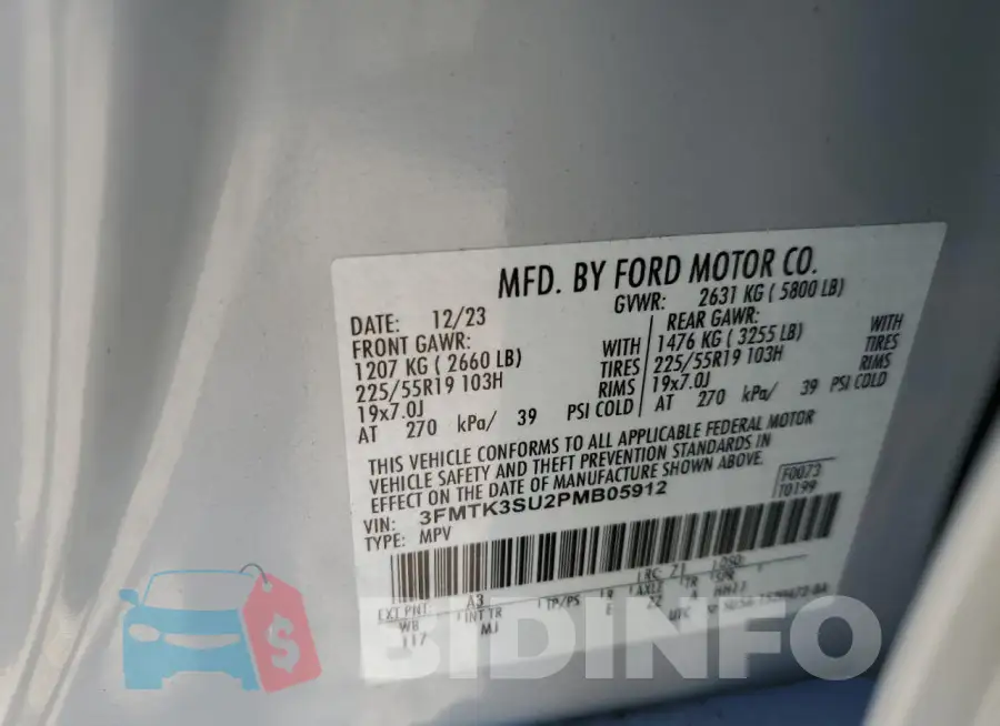 3FMTK3SU2PMB05912 Photo# 14