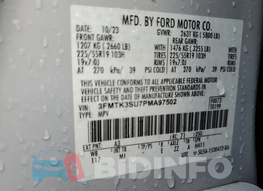 3FMTK3SU7PMA97502 Photo# 13