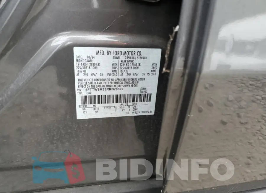 3FTTW8M33RRB78092 Photo# 13