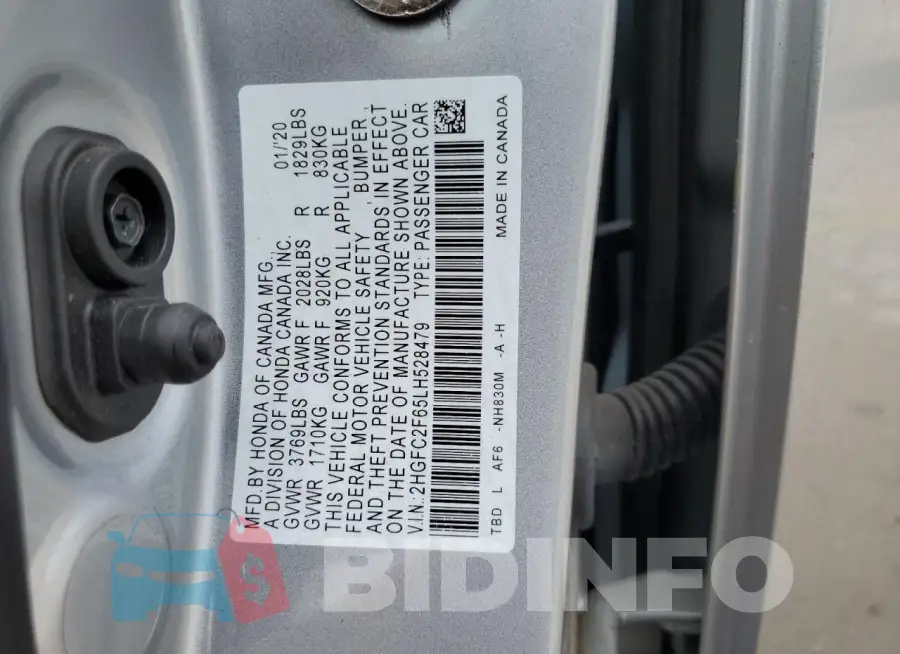 2HGFC2F65LH528479 Photo# 12