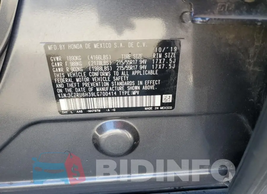 3CZRU6H39LG700414 Photo# 12