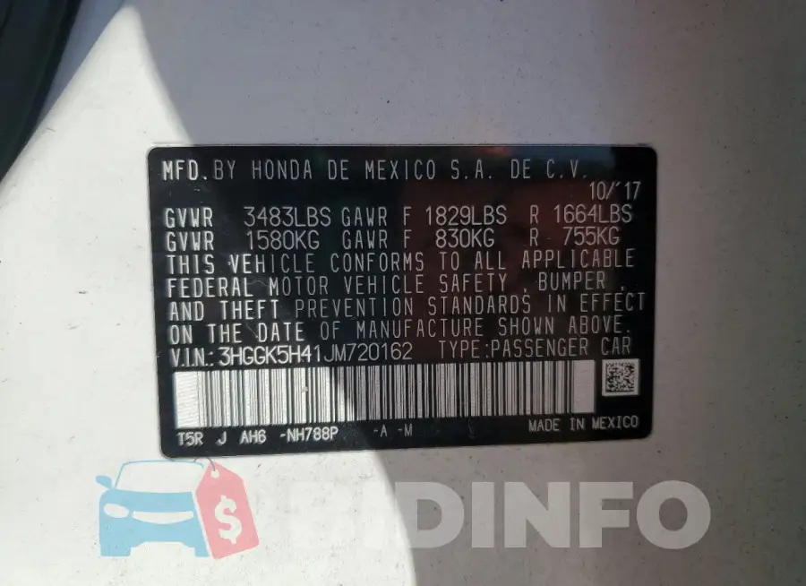 3HGGK5H41JM720162 Photo# 12