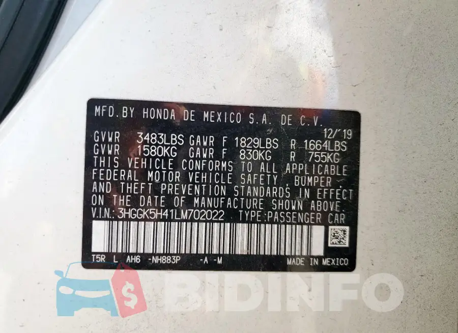 3HGGK5H41LM702022 Photo# 13