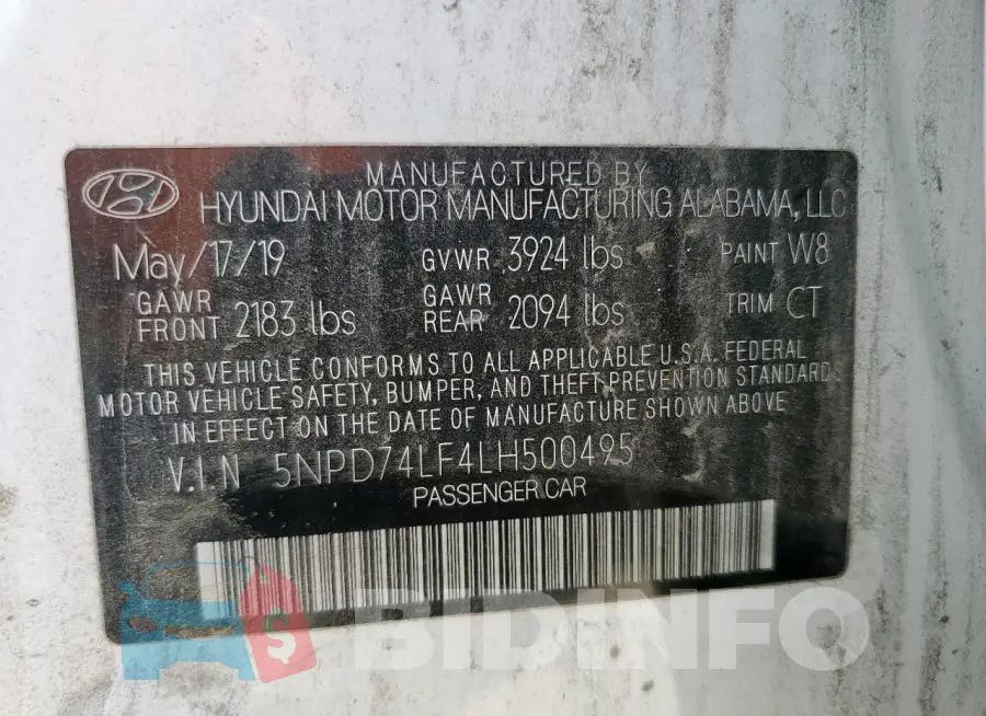 5NPD74LF4LH500495 Photo# 12