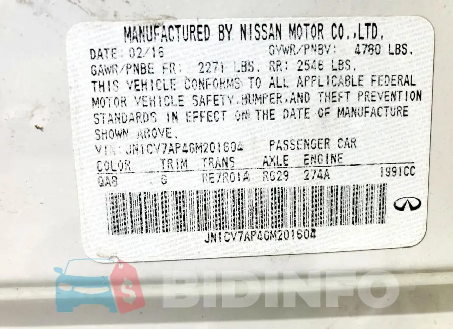 JN1CV7AP4GM201604 Photo# 12
