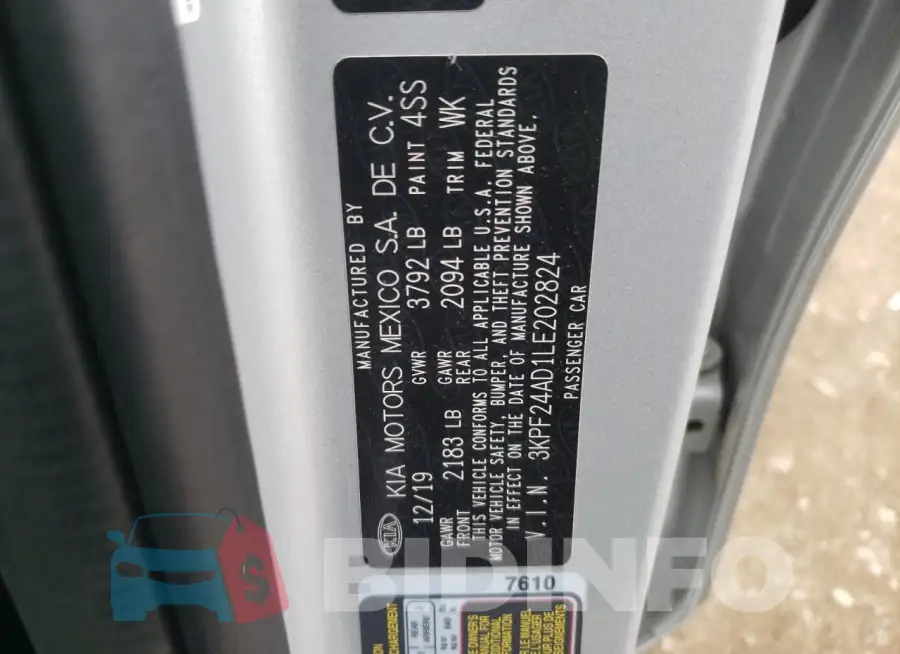 3KPF24AD1LE202824 Photo# 12