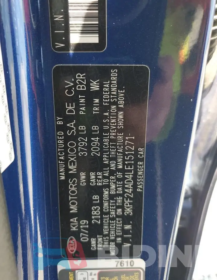3KPF24AD4LE151271 Photo# 13