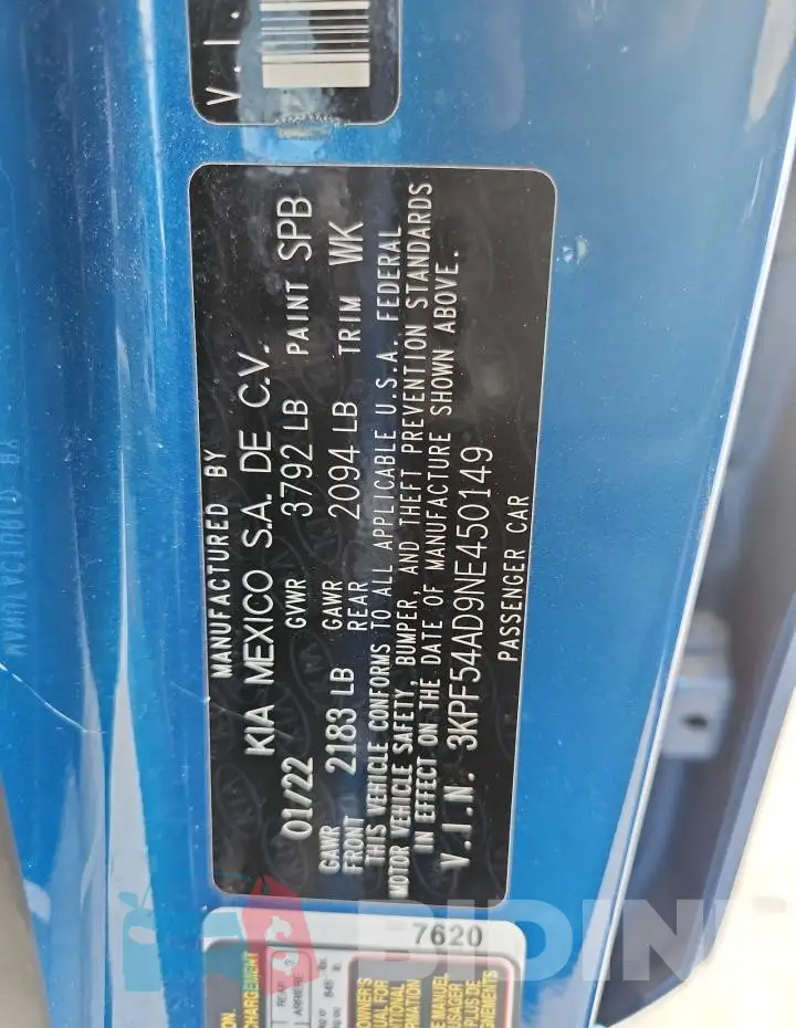 3KPF54AD9NE450149 Photo# 13