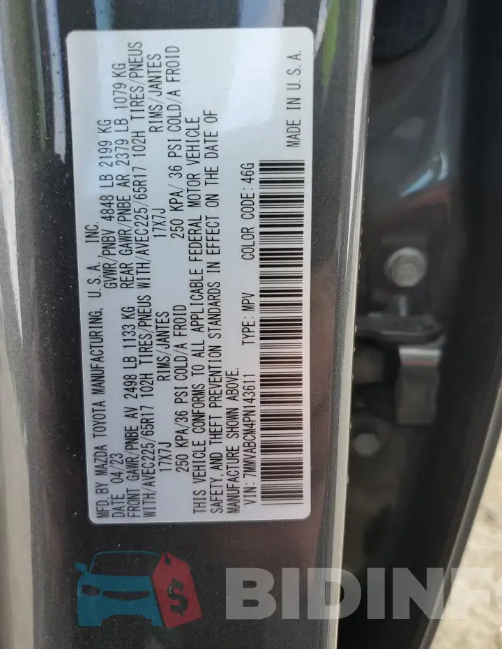 7MMVABCM4PN143611 Photo# 14