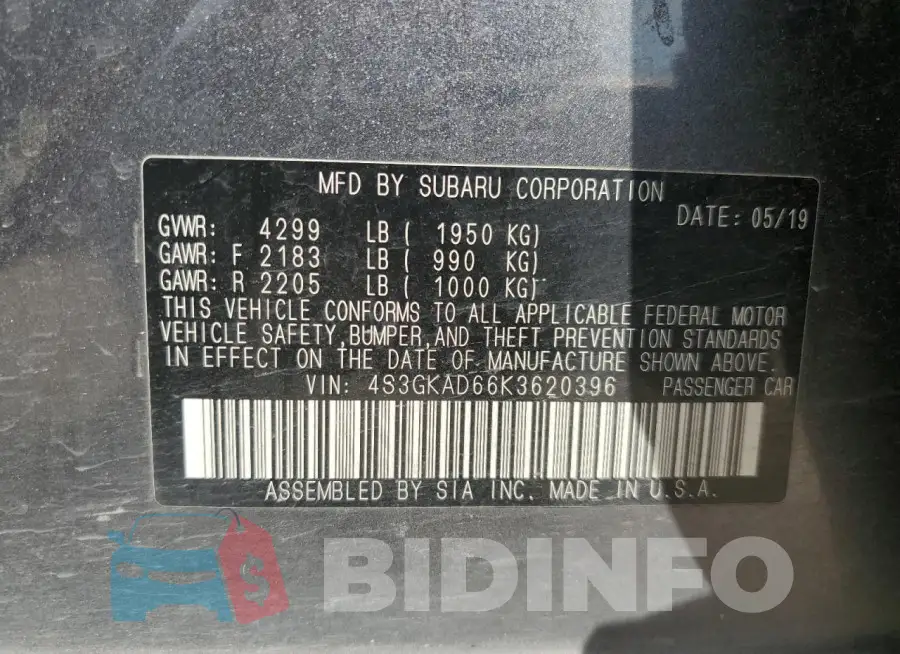4S3GKAD66K3620396 Photo# 13