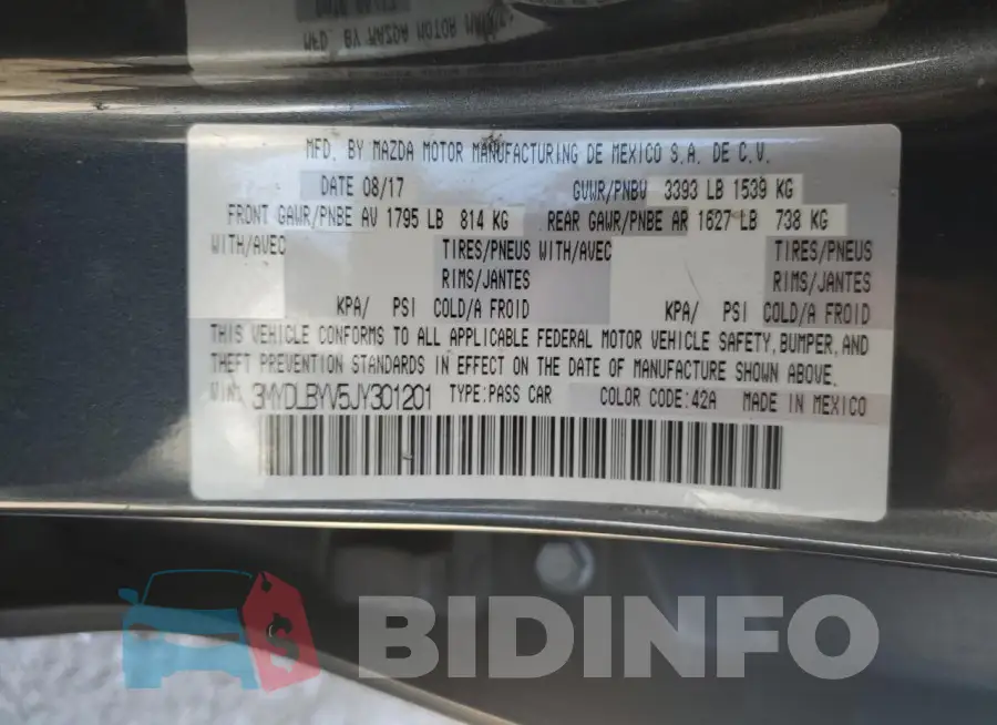 3MYDLBYV5JY301201 Photo# 12