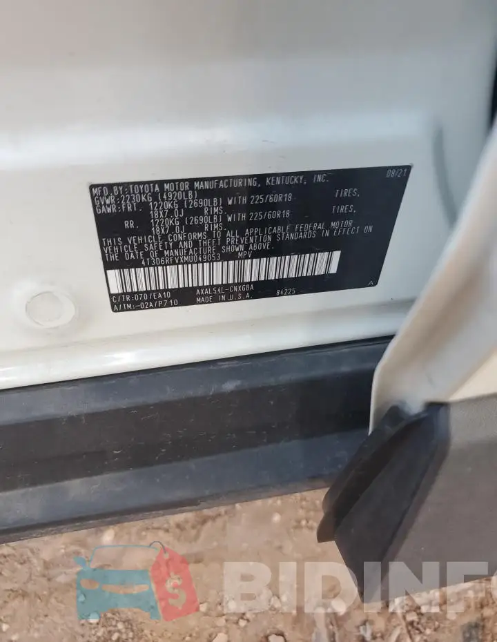 4T3D6RFVXMU049053 Photo# 12
