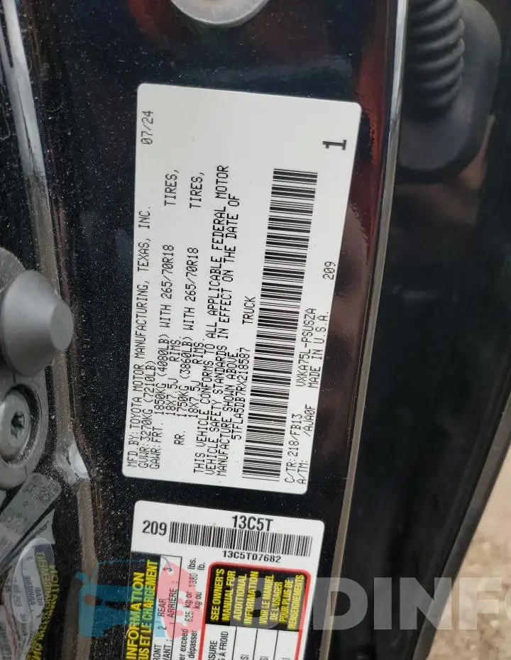 5TFLA5DB7RX218587 Photo# 12