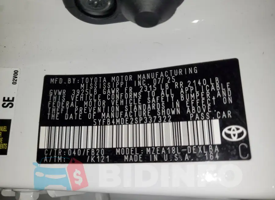 5YFB4MDE2SP337322 Photo# 12