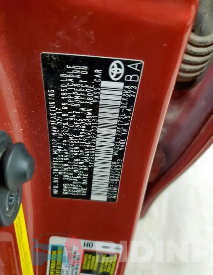 5YFBURHE3HP733131 Photo# 13