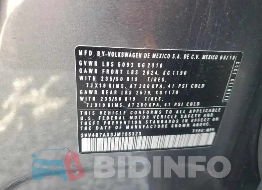 3VV4B7AX3JM185323 Photo# 14