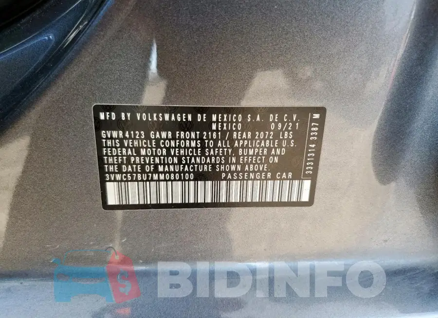 3VWC57BU7MM080100 Photo# 12