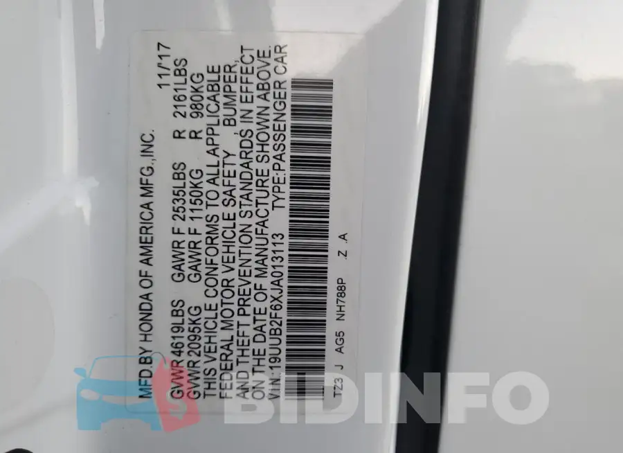 19UUB2F6XJA013113 Photo# 12