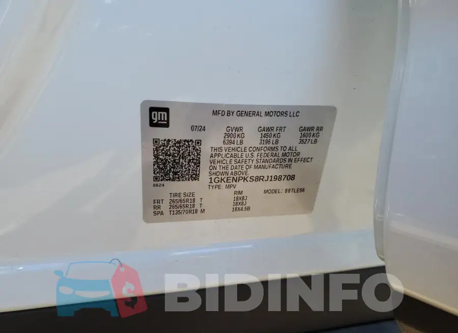1GKENPKS8RJ198708 Photo# 13