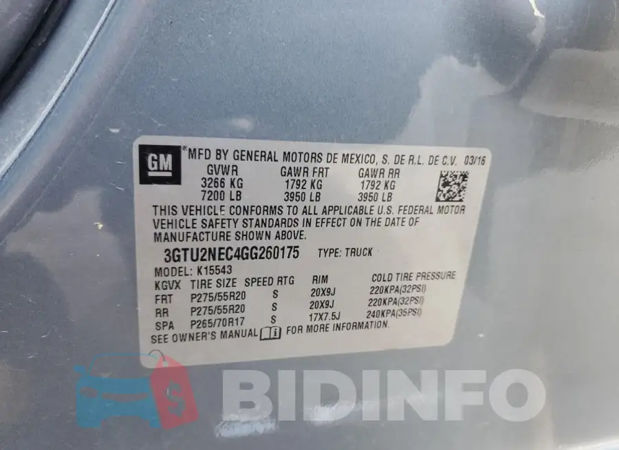 3GTU2NEC4GG260175 Photo# 12