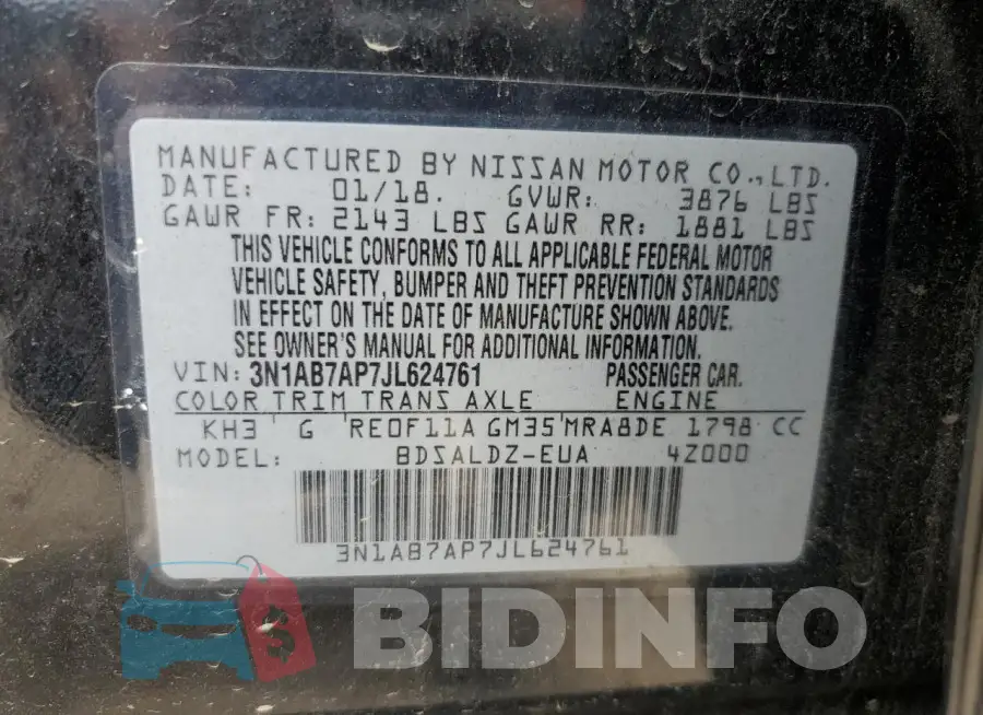 3N1AB7AP7JL624761 Photo# 12