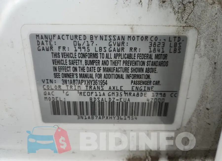 3N1AB7APXHY361954 Photo# 12