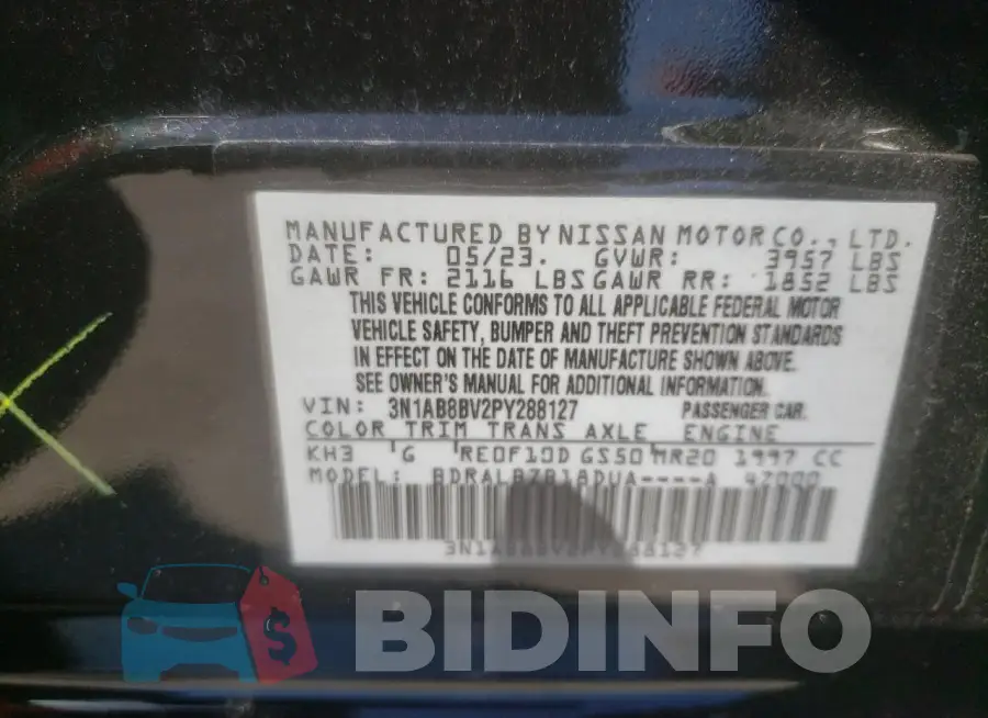 3N1AB8BV2PY288127 Photo# 12