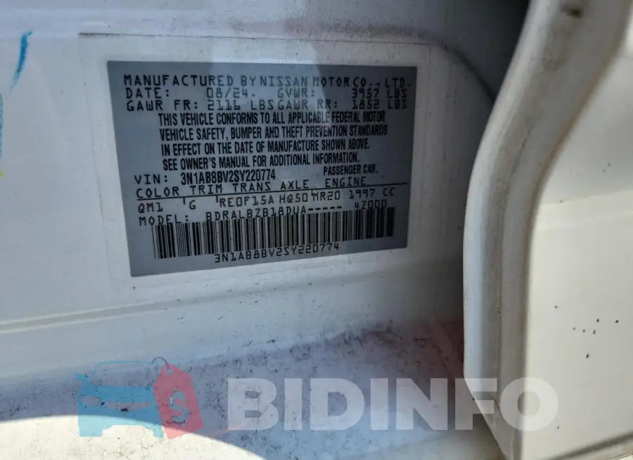 3N1AB8BV2SY220774 Photo# 13