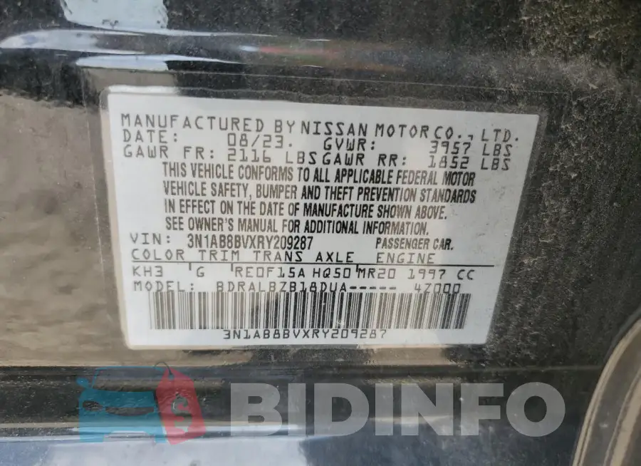 3N1AB8BVXRY209287 Photo# 12