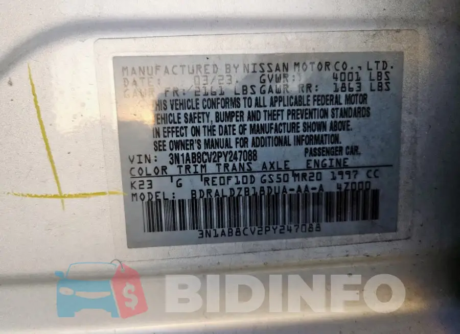 3N1AB8CV2PY247088 Photo# 12