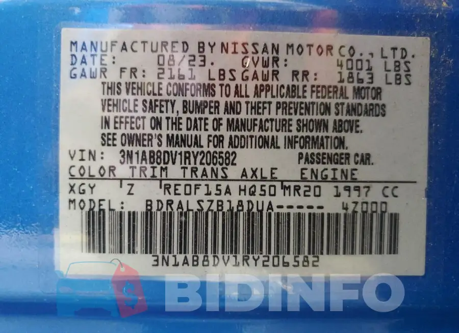 3N1AB8DV1RY206582 Photo# 12