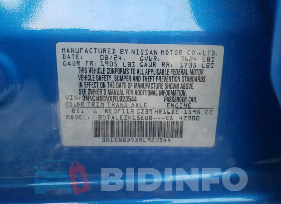 3N1CN8DVXRL923544 Photo# 12