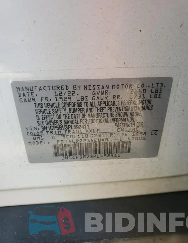 3N1CP5BV3PL492411 Photo# 12