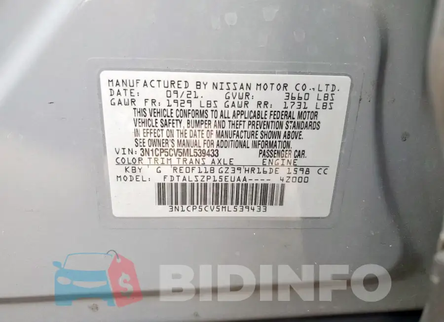 3N1CP5CV5ML539433 Photo# 14