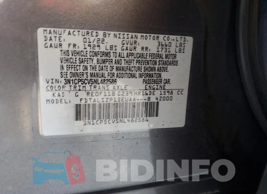 3N1CP5CV5NL482586 Photo# 12