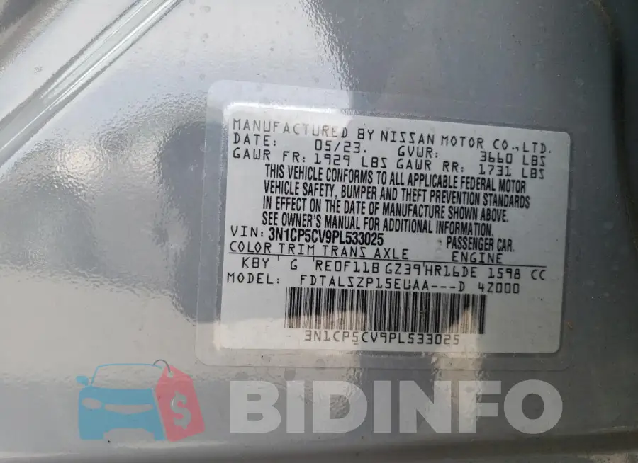 3N1CP5CV9PL533025 Photo# 12