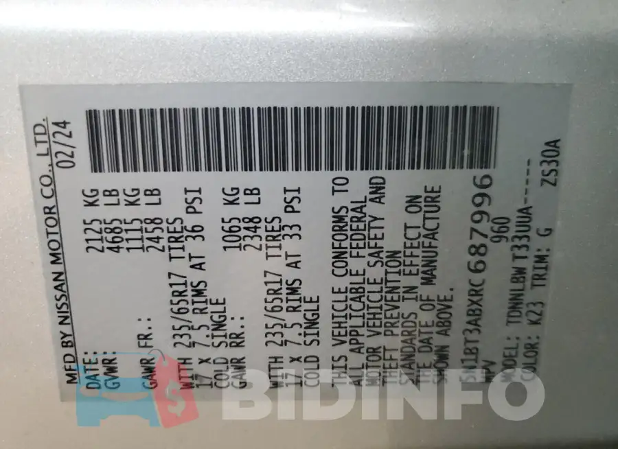 5N1BT3ABXRC687996 Photo# 13