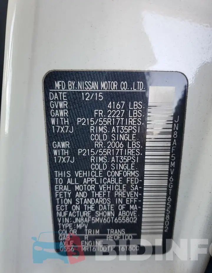 JN8AF5MV6GT655802 Photo# 13