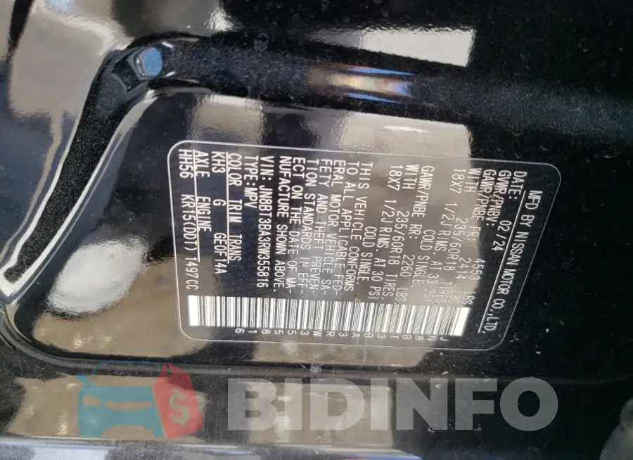 JN8BT3BA3RW355816 Photo# 13