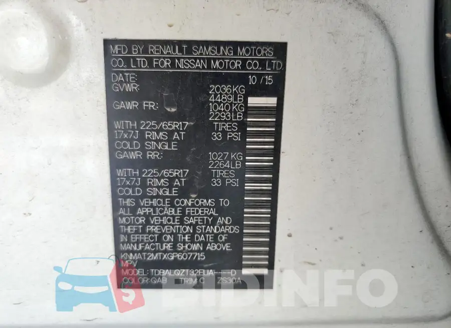 KNMAT2MTXGP607715 Photo# 12