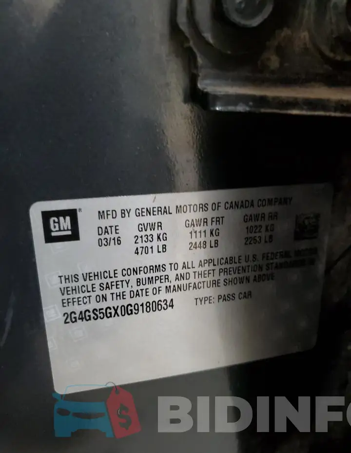 2G4GS5GX0G9180634 Photo# 12