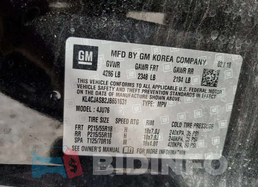 KL4CJASB2JB651631 Photo# 13