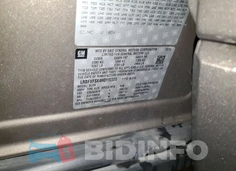 LRBFXFSX4HD115920 Photo# 13