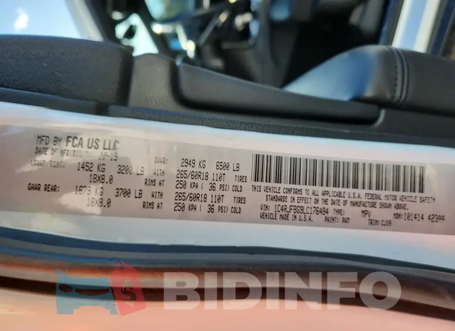 1C4RJFBG9LC176484 Photo# 13